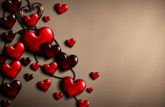 Red And Black Heart Wallpaper