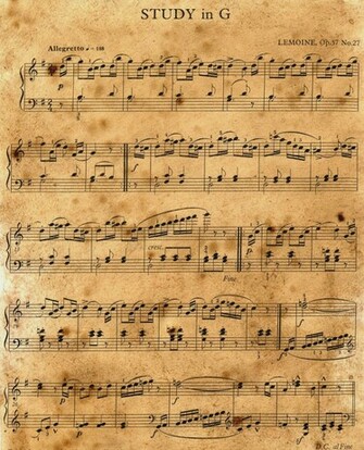 Sheet Music Sheets Vintage As Wallpaper Math
