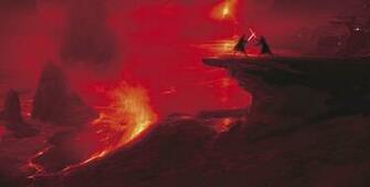 Star Wars Wallpaper Anakin And Obi Wan On Mustafar Concept Art By