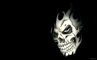 Nasty Skull Face Widescreen Wallpaper