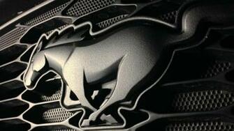 Ford Mustang Auto Black And White Cars Emblems Wallpaper