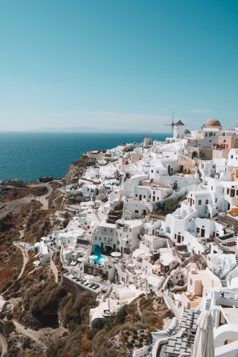 Santorini Greece During Daytime Photo Ocean Image