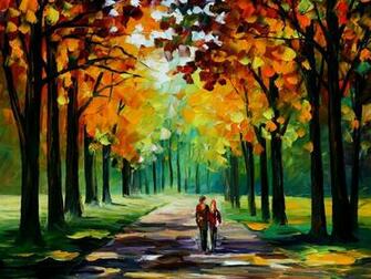 Autumn Oil Paintings Nature Wallpaper