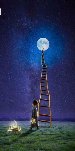 Lucid Dreams In Night Sky Painting iPhone