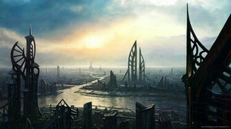 HD Dubai Futuristic Cityscape Wallpaper