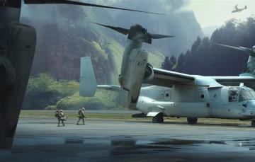 Wallpaper United States Air Force Bell Osprey V Takeoff
