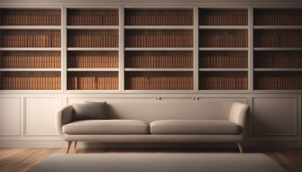 Empty Bookshelf Wallpaper