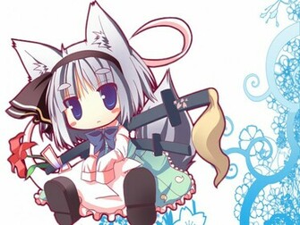 Chibi Neko Anime Girls Wallpaper Theanimegallery