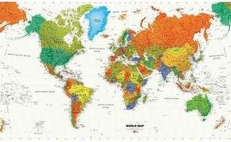 Details About New World Map Prepasted Wallpaper Mural Kids Room Decor