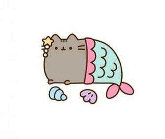 Mermaid Pusheen Wallpaper Top Background