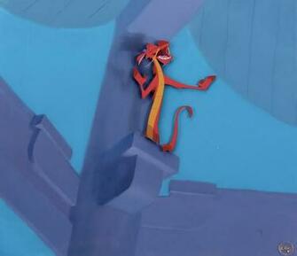 Mushu Studio Prepared Cel On A Matching Production Background
