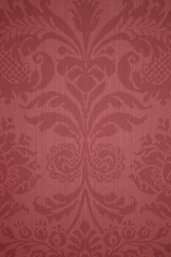Romany Damask Wallpaper Red Design Printed On A Strie