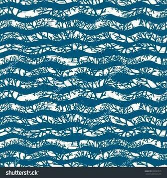 Abstract Wave Pattern Blue Sea Seamless Background
