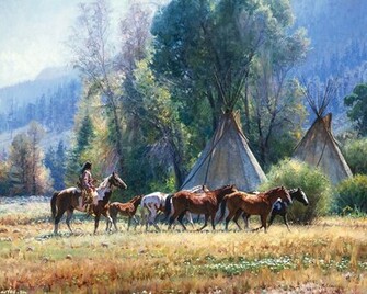 Artistic Native American Wallpaper