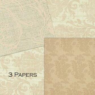 Champagne Lace And Burlap Digital Paper Printable Rust