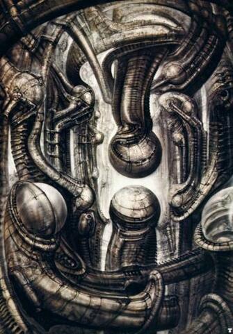 Biomechanical Landscape Science Fiction H R Giger Wallpaper