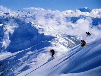 Downhill Ski Scenic Wallpaper Image Featuring Snow