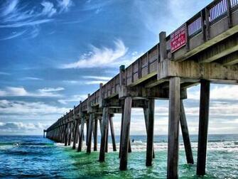 Beach Fishing Wallpaper Pensacola Pier