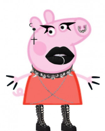 Emo Peppa Pig Funny Halloween Costumes Friends