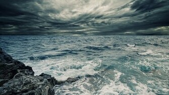 Stormy Sea Sky Wallpaper