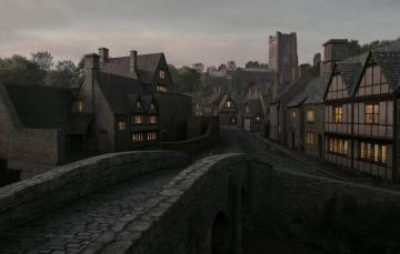 Wallpaper Bridge Building English Village Image For Desktop