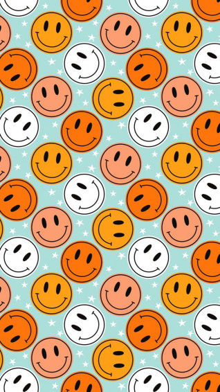 Wallpaper Background Smiley Face Preppy Cute