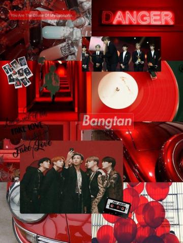 Bts Wallpaper Red