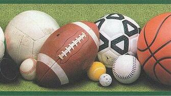 Sports Balls Wall Border Soccer Tennis Wallpaper Pictures
