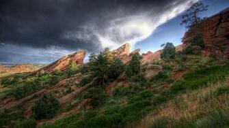 Clouds Landscapes Forest Geology Natural Wallpaper