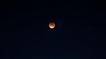 Wallpaper Moon Full Red Stars