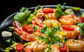Delicious Shrimp Wallpaper Background HD