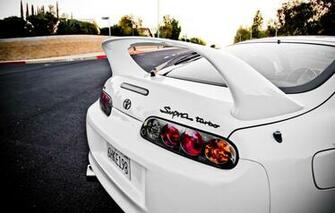 Wallpaper White Street Lights Turbo Supra Toyota