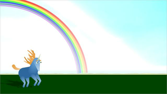 Unicorn Rainbow Wallpaper Riding The Green