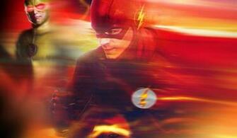 Wallpaper The Flash And Reverse In Yellow HD Desktop Background