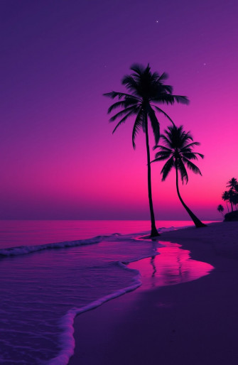 Purple Beach Wallpaper