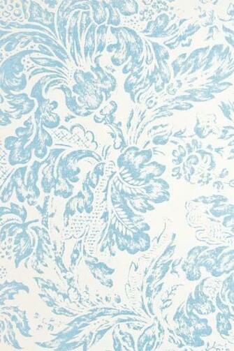 Preston Damask Wallpaper Hand Printed Non Woven White With