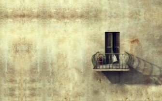 Balcony Flower And Old Wall HD Wallpaper Galery