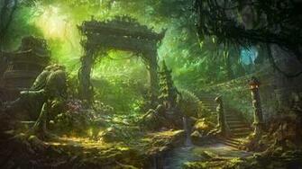 Overgrown Forest Wallpaper Work In Progress Scenery