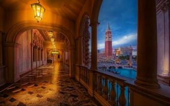 Bridge Evening Venice Canal Balcony HDr Buildings Wallpaper Background