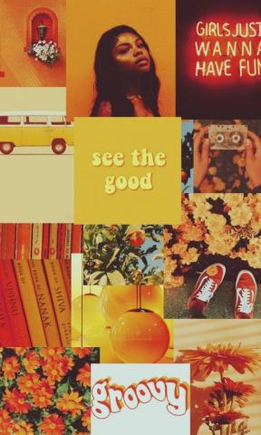 Gemini Wallpaper Neon Aesthetic Orange