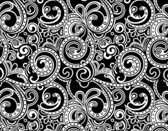 White Flowing Spirals With