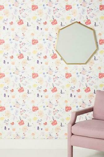 Alicia Galer Sketched Petalwork Wallpaper Anthropologie Uk