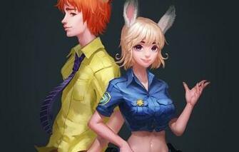 Wallpaper Zootopia Judy Hopps Nick Wilde