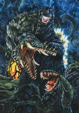 Giantmonsterparty Godzilla Vs Biollante By Yuji Kaida