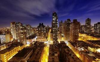 New York Skyscrapers At Night Full HD And Widescreen Wallpaper