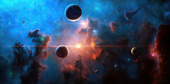 Neblua Space Planet Art 4k Wallpaper HD Digital Universe