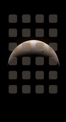 Space Planet Brown Shelf Wallpaper Sc iPhone7plus