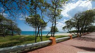 Tropical Resort Alley Wallpaper