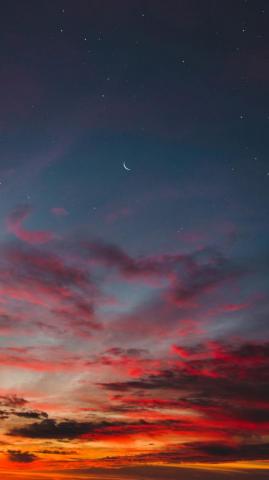 Red Cloud In The Night Sky