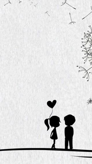 A iPhone Simple Cute Couple Wallpaper
